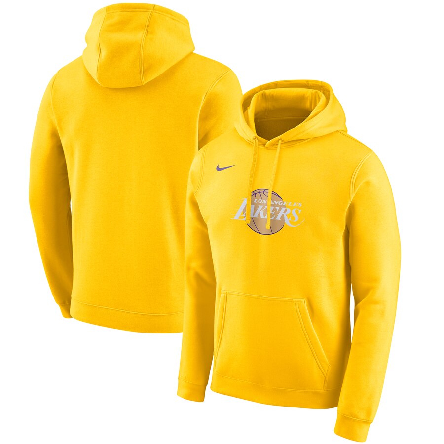 NBA Los Angeles Lakers Nike 201920 City Edition Club Pullover Hoodie Gold->brooklyn nets->NBA Jersey
